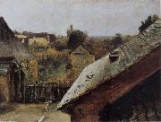 Carl Blechen View of Roofs and Gardens oil painting reproduction